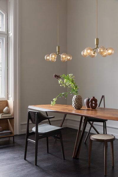 Nuura Apiales 6 pendant, brushed brass - optic gold | Finnish Design Shop