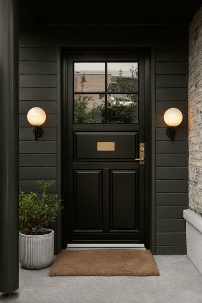 Exterior lamps, Miira Outdoor wall lamp, black - opal, Black