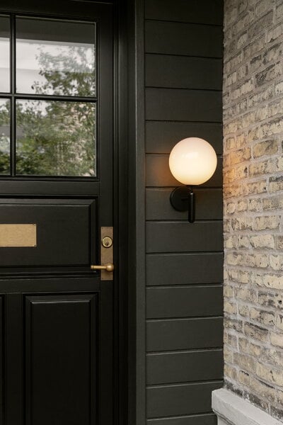 Exterior lamps, Miira Outdoor wall lamp, black - opal, Black