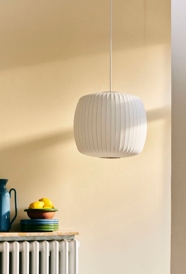 Pendant lamps, Nelson Roll Bubble pendant, M, White