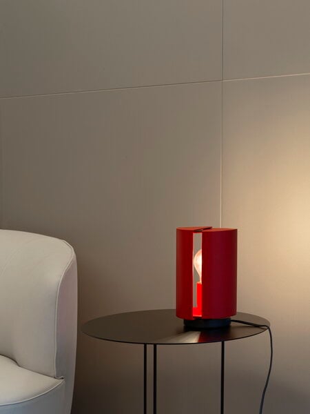 Illuminazione, Lampada da tavolo Pivotante à Poser, rosso carminio, Rosso