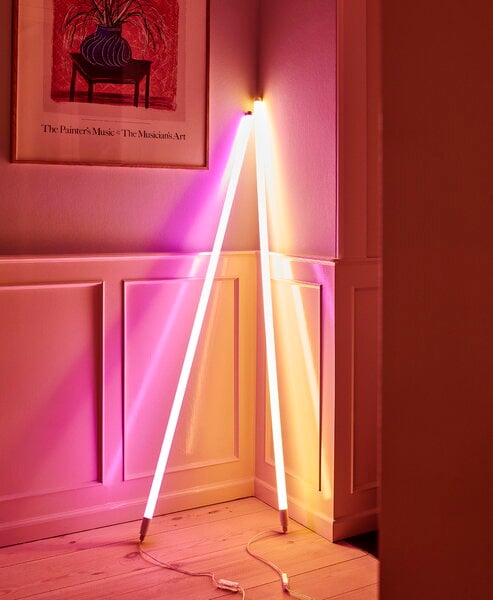 Lampade da terra, Tubo Neon a LED Slim, 120 cm, rosa, Rosa