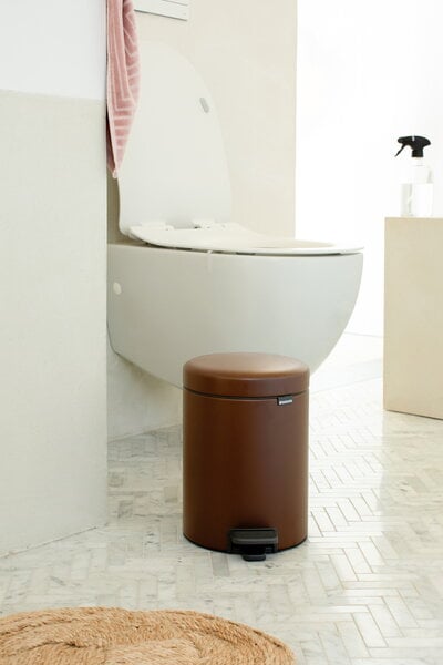 Waste bins, newIcon pedal bin, mineral cosy brown, Brown