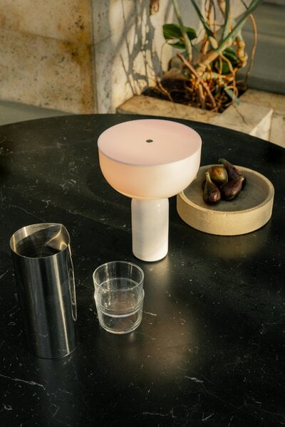 Éclairages portatifs, Kizu portable table lamp, white marble, Blanc