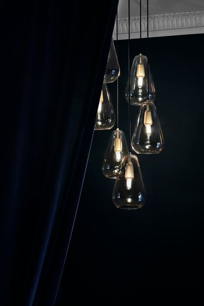 Pendant lamps, Anoli 6 pendant, gold, Gold