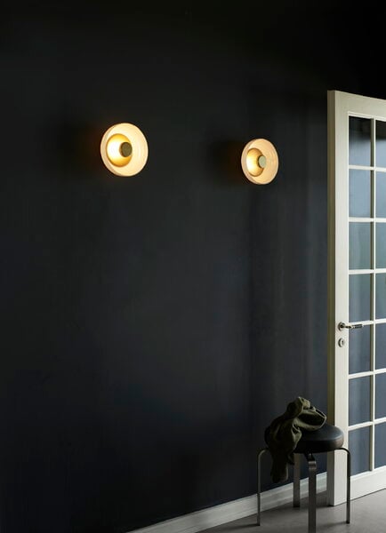 Wall lamps, Blossi wall/ceiling lamp, Nordic gold - opal, White
