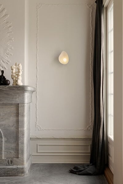 Lampade da parete, Applique Florii 1, bronzo scuro - bianco, Bianco