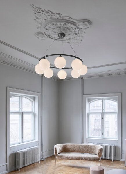 Pendant lamps, Miira 8 Circular pendant, rock grey - optic clear, Gray