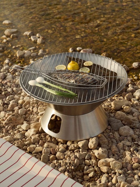bbq fish accessories Ultimate Fin to Flame Bundle: & Seafood Grilling Kit Excellent Quality BBQ Grill Fish Basket Stainless