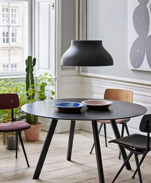 Ruokapöydät, CPH25 pyöreä pöytä, 140 cm, musta tammi, Musta