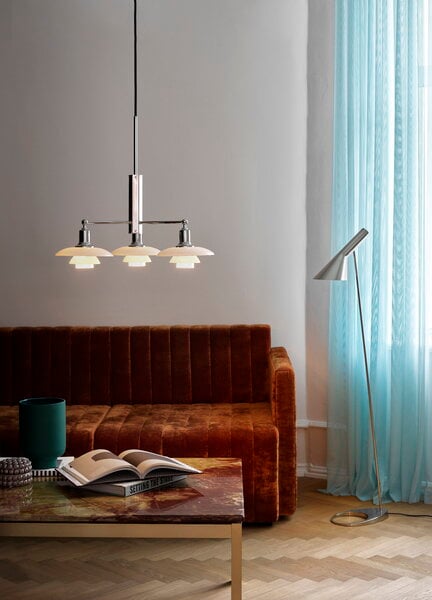 Lampadaires, Lampadaire AJ, acier inoxydable poli, Argent