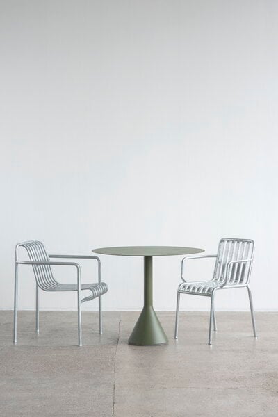 Patio chairs, Palissade armchair, hot galvanised, Silver