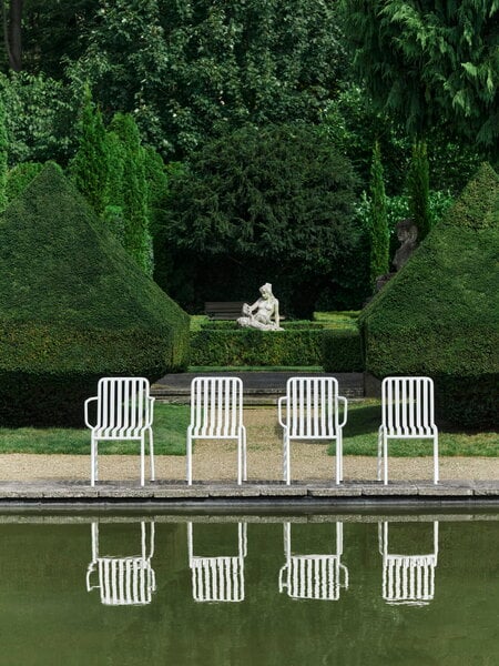 Patio chairs, Palissade armchair, cream white, Red