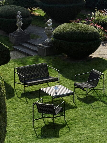 Patio chairs, Palissade Cord lounge chair, low, anthracite, Black