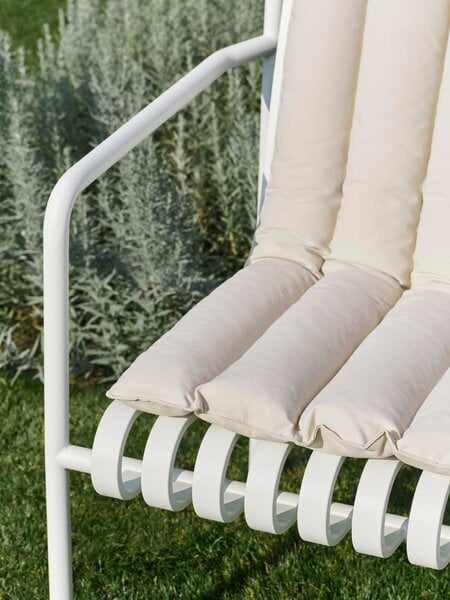 Patio chairs, Palissade dining armchair, cream white, White