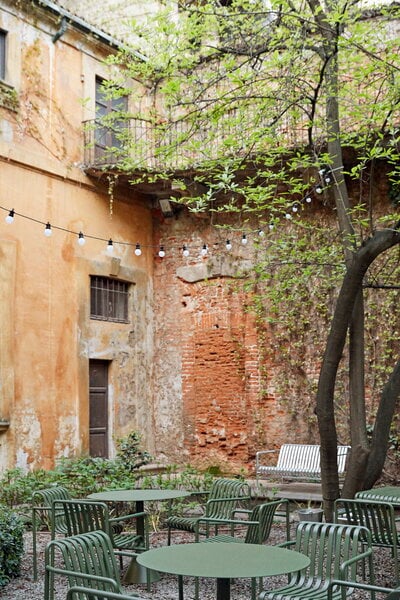 Sedie da patio, Poltrona Palissade con braccioli, verde oliva, Verde