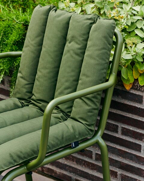 Cushions & throws, Palissade Soft quilted cushion for dining armchair, olive, Green