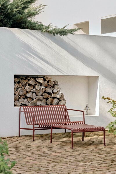 Outdoor sofas, Palissade lounge sofa, iron red, Red