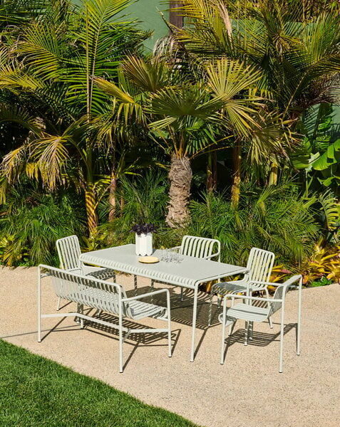 Tables de jardin, Table Palissade, 170 x 90 cm, gris ciel, Gris