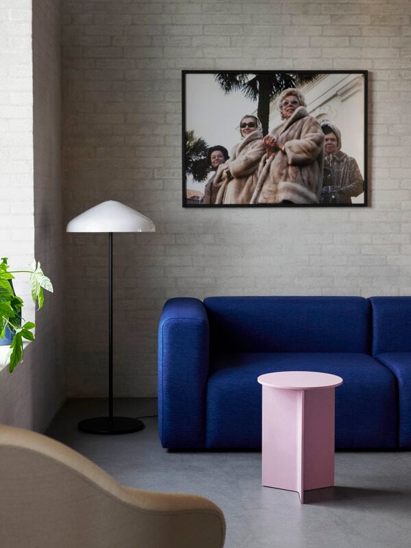 Tavoli da salotto, Tavolo Slit Wood, 35 cm, alto, rosa chiaro, Rosa