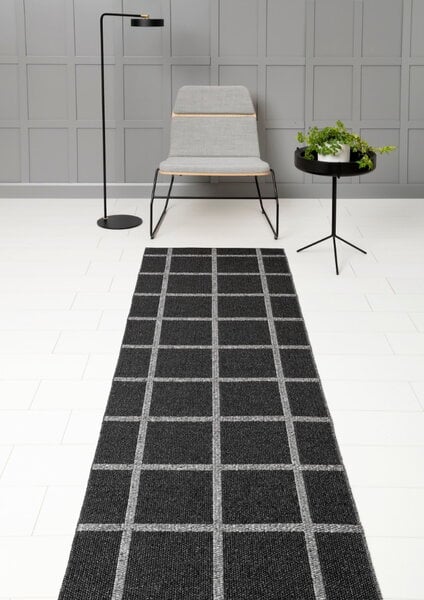 Tapis en plastique, Tapis Ada 70 x 100 cm, noir - granit métallisé, Noir