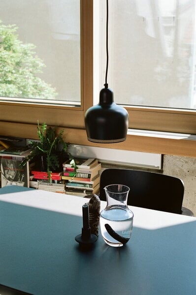 Pendant lamps, Aalto pendant A330S "Golden Bell", black, Black