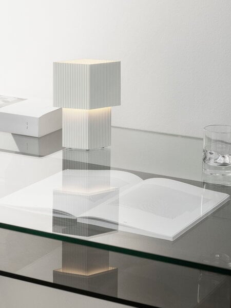 Lighting, Romb Mini table lamp, cotton, White