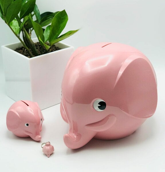 Money boxes, Medi Elephant moneybox, pastel pink, Pink