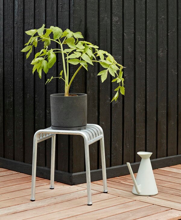 Patio chairs, Palissade stool, hot galvanised, Silver