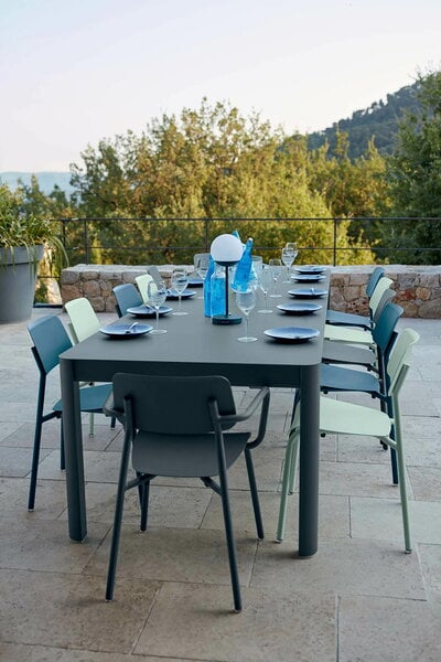 Tavoli da patio, Tavolo allungabile Ribambelle, XL, grigio lapillo, Grigio