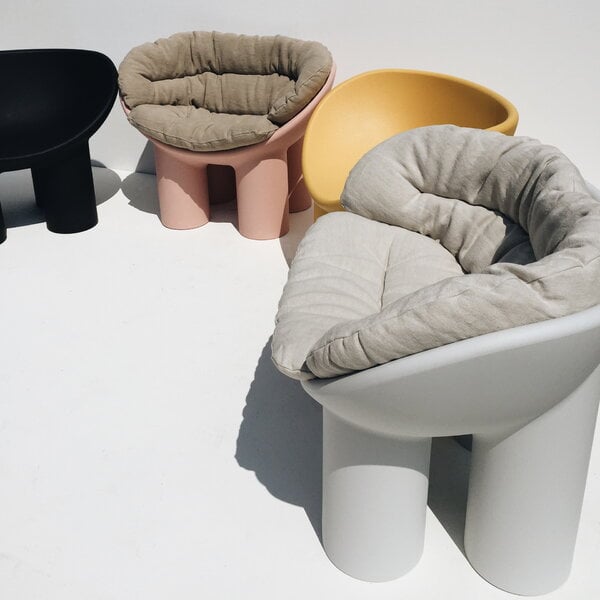 Driade Roly Poly armchair, recycled plastic, black | Finnish Design Shop