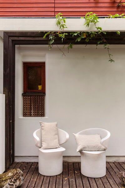 Decorative cushions, Rakkauden meri cushion cover, 40 x 60 cm, beige - white, Beige