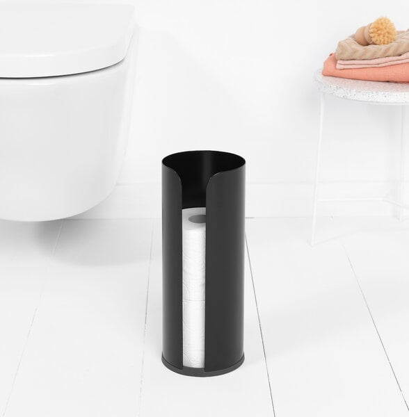 Toilet paper holders, ReNew toilet roll dispenser, black, Black