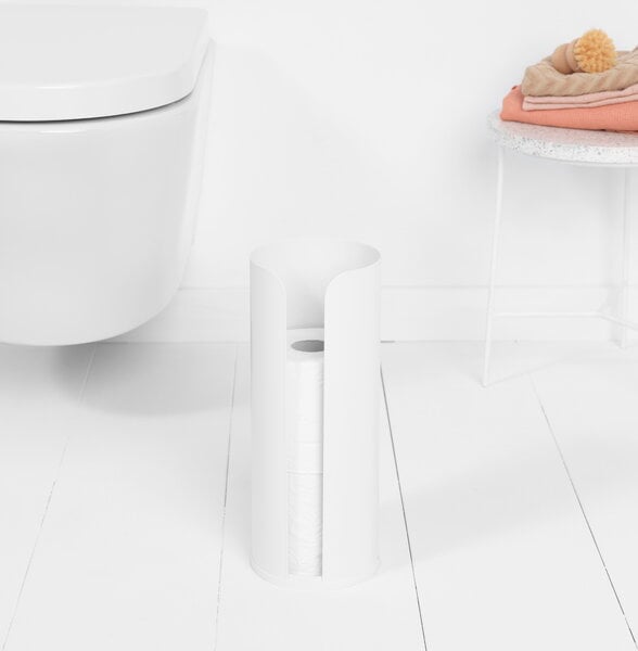Toilet paper holders, ReNew toilet roll dispenser, white, White