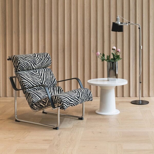 Armchairs & lounge chairs, Remmi lounge chair, chrome - Artek Zebra, Black & white