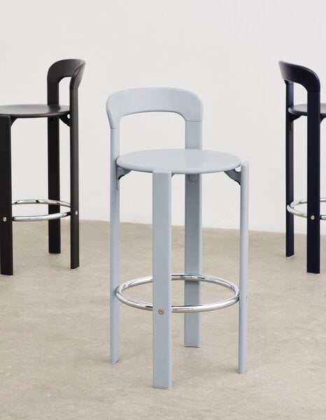 Bar stools & chairs, Rey bar stool, 75 cm, deep black, Black