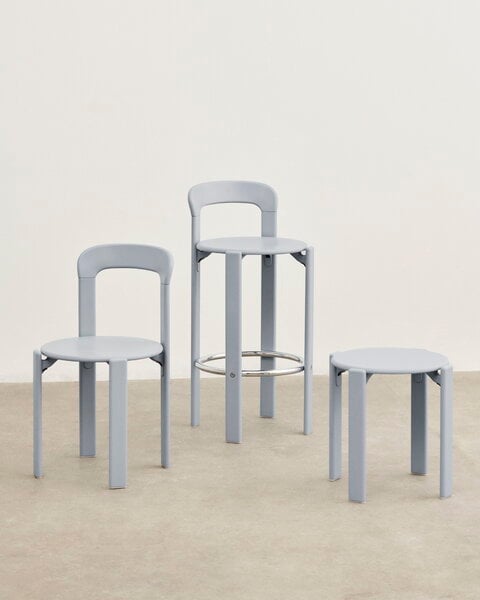 Bar stools & chairs, Rey bar stool, 75 cm, slate blue, Light blue
