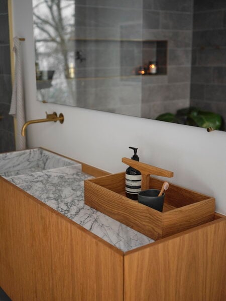 HAY Porter kitchen roll holder, oiled oak | Finnish Design Shop