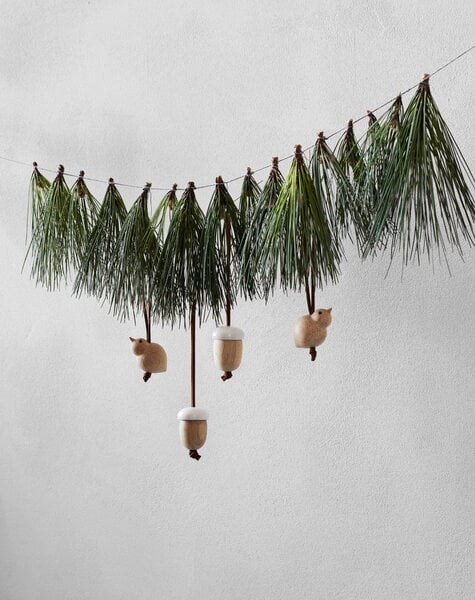 Holiday decorations, Nordic Tales ornament, sparrow, Natural