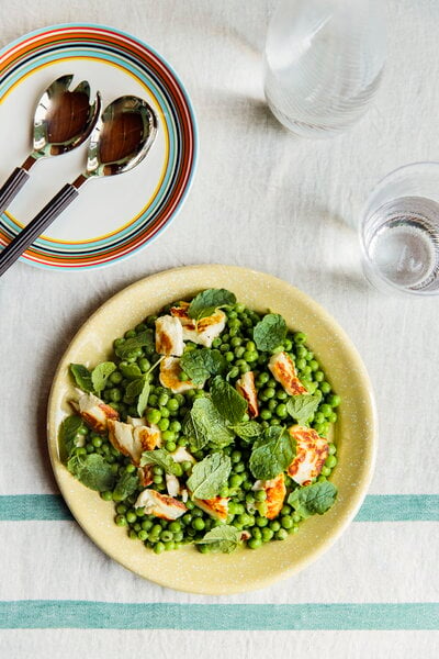 Salatbesteck, Bernadotte Salatbesteck, geräucherte Eiche – Stahl, Braun