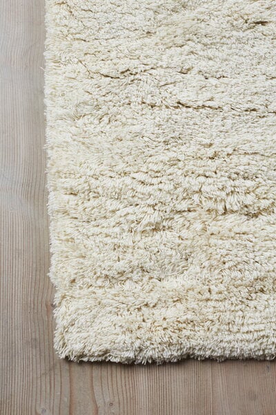 Wool rugs, Rya rug, cream, White