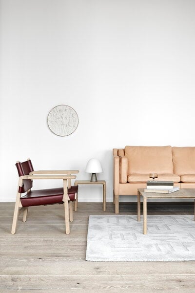 Sofas, Mogensen 2213 sofa, natural leather - soaped oak, Natural