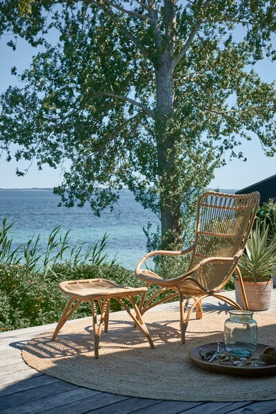 Patio chairs, Monet Exterior footstool, natural, Natural