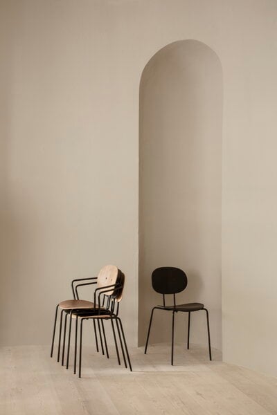 Dining chairs, Piet Hein chair, black - black lacquered oak, Black