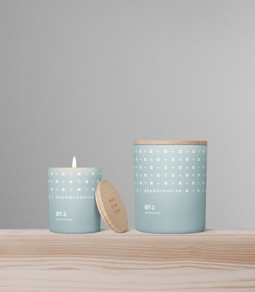 Scented candles, Scented candle with lid, ØY, small, Light blue