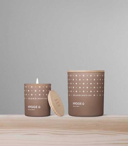 Scented candles, Scented candle with lid, HYGGE, large, Brown