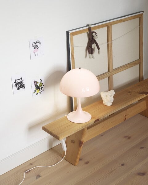 Belysning, Panthella 250 bordslampa, blekrosa akryl, Rosa