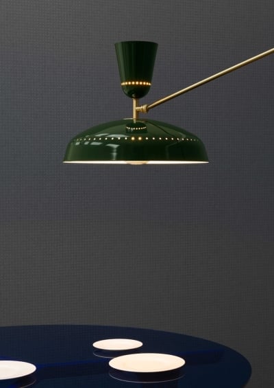 Wall lamps, G1 wall lamp, british green, Black