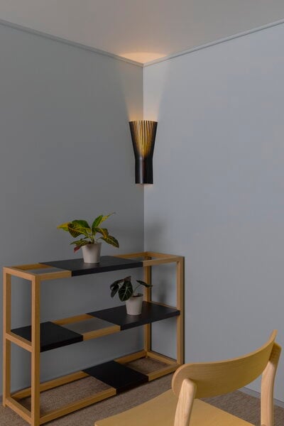 Wall lamps, Secto 4237 corner lamp, 45 cm, black, Black