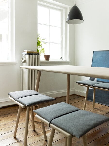 Dining tables, Georg dining table, white oiled oak, Natural